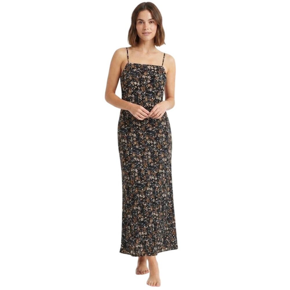 STUDIO B Vintage Inspired Floral Maxi Dress Cottagecore Medium